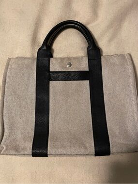 Hermes Sac Arne toile with leather trim
